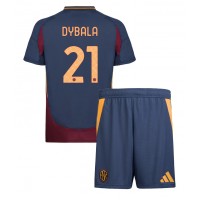 Fotballdrakt Barn AS Roma Paulo Dybala #21 Tredjedraktsett 2024-25 Kortermet (+ Korte bukser)